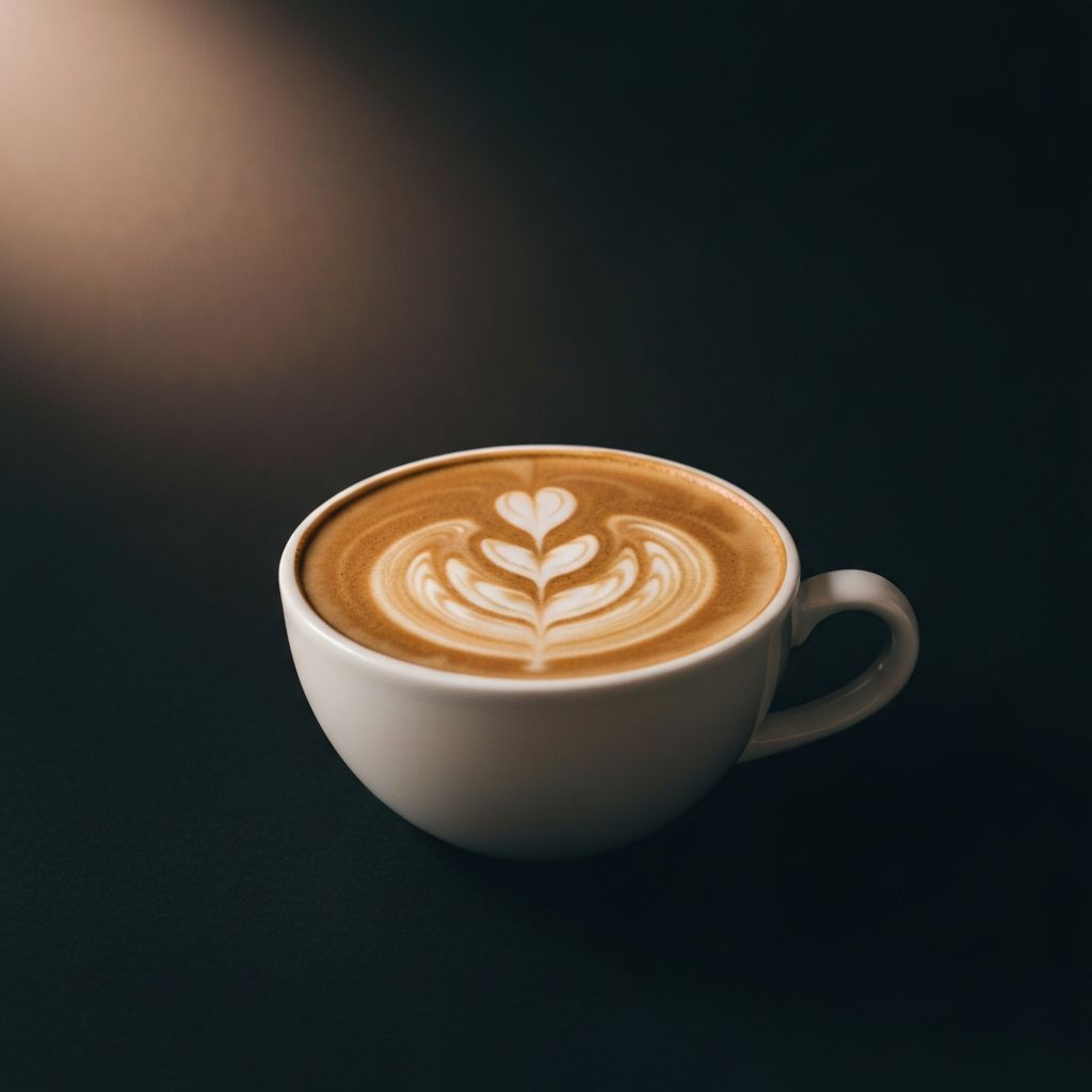 Premium coffee with latte art
